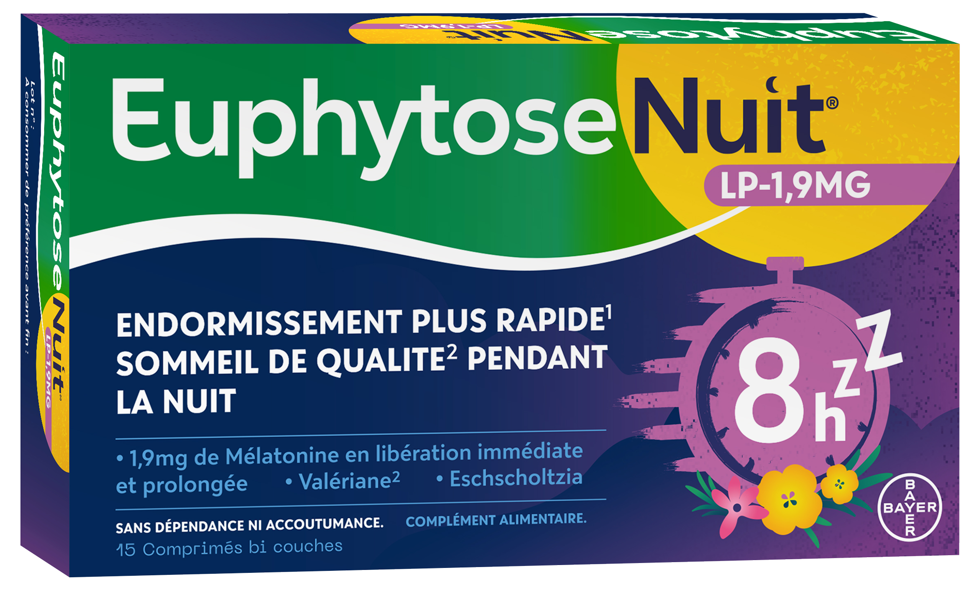 image EuphytoseNuit LP 1,9 mg Boîte de 15 comprimés